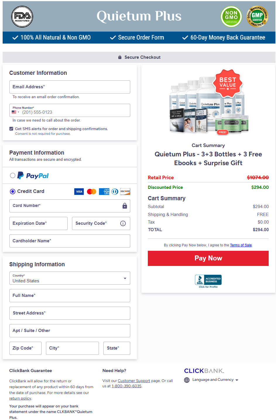 Quietum Plus Official Website Secure Order Page